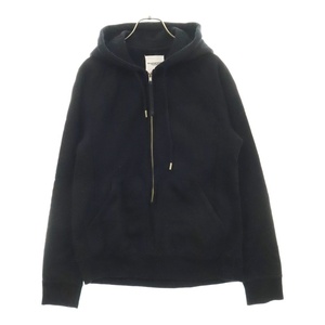 タカヒロミヤシタザソロイスト 15SS LONG ZIP HOODIE 変形パターン ロングジップ スウェット プルオーバーパーカー ブラック sg.0263