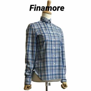 Finamore コットン チェックシャツ イタリア製 長袖