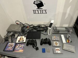 【中古】レトロゲームセット SONY PS2 SCPH-70000 プレイステーション SCPH-5500 任天堂 Wii RVL-001 Nintendo DS ソフト他 【札TB01】