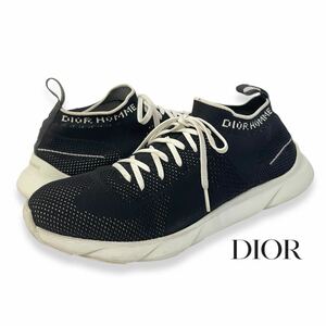 正規品 Dior Homme B21 Sock Sneakers ディオール オム メッシュ ニット テクニカル スニーカー Bee ビー ロゴ シューズ 43 ブラック