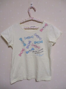 ● ポンポネット ● 可愛い半袖Tシャツ ☆140cm☆ 黄 30611