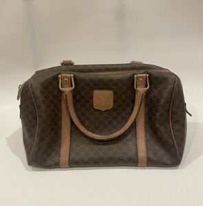 【1円〜】CELINE セリーヌ マカダム 柄 ブラウン ミニボストンバッグ ボストンバッグ ハンドバッグ ボストンバック管理番号P86