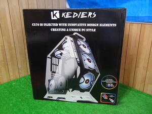 G1★新品 未開封★KEDIERS PCケース ATXタワー 強化ガラス ゲーミングコンピュータオープンフレームケース C570 保証付 店頭手渡しOK★2501