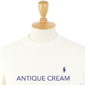 新品 ポロ ラルフ アウトレット Mサイズ セーター CREAM 6943 polo ralph lauren