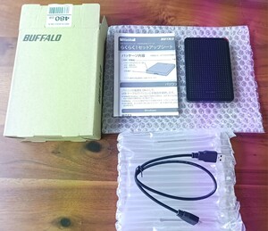 正常判定　BUFFALO 耐衝撃 日本製 USB3.1(Gen1) ポータブルSSD 480GB [HDDより速い/強い] SSD-PL480U3-BK/N 【PS4 動作確認済】　送料無料