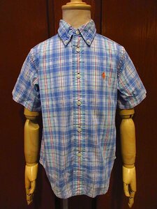 ビンテージ●Ralph Laurenキッズマルチカラーチェック半袖シャツsize 4T●230501c7-k-sssh ラルフローレン子供服