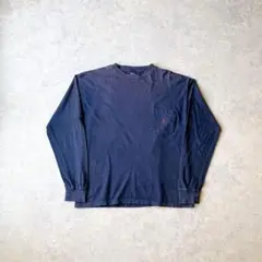 90s vintage POLO ラルフローレン フェード ロンT 胸ポケ付き