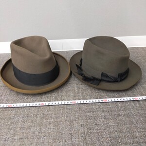 す1489 帽子 Borsalino ボルサリーノ ALESSANDRIA アレッサンドリア FAILSWORTH フェイルスワース 中折れハット 当時物 レトロ