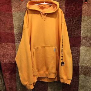 ▲Carhartt 5XL パーカー Loose Fit プルオーバー 黄色 イエロー ルーズフィット カーハート ビッグサイズ