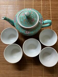 中国 景徳鎮 茶器セット 急須 茶器 70年代品