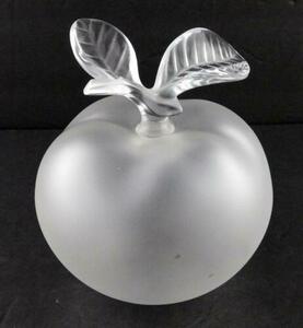 ラリック クリスタルサイン入り 香水 ボトル 瓶 Grande Pomme フランス Art グラス Lalique