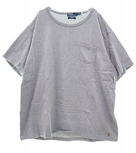 ビームス BEAMS × POLO RALPH LAUREN T-SHIRT GRAY XXL ポロ ラルフローレン 別注 Tシャツ グレー 胸ポケット 【ブランド古着ベクトル】24