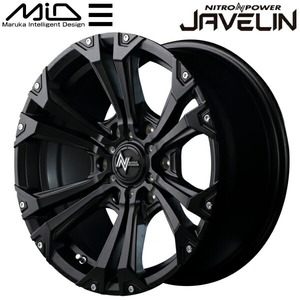 MID ナイトロパワー JAVELIN ホイール4本 セミグロスブラック/ピアス＆ミルド 6.5J-16インチ 6穴/PCD139.7 インセット+38