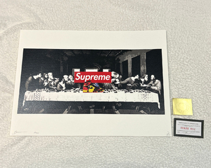 世界限定100枚 DEATH NYC 最後の晩餐 SUPREME ルイヴィトン ジョーダン SNKRS NIKE ポップアート アートポスター 現代アート KAWS Banksy