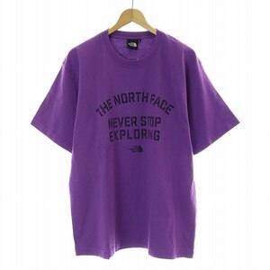 ザノースフェイス THE NORTH FACE S/S Ozone Dyed Letterd Tシャツ カットソー 半袖 ロゴ L 紫 パープル