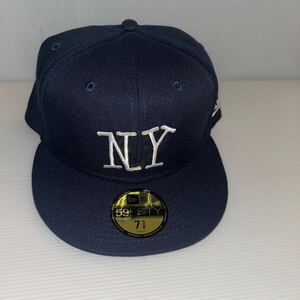 ニューエラ 59FIFTY stussy ステューシー　キャップ CAP NY ニューヨーク　7 5/8 ネイビー