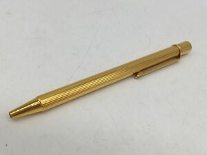 0505-501MK④23585 RP ボールペン カルティエ　MUST De Cartier　ゴールドカラー　文房具 青インク　人気