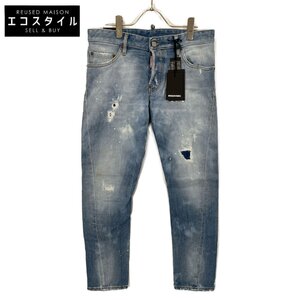 DSQUARED2 ディースクエアード ブルー SEXY TWIST デニムパンツ S74LB0738 ブルー 46 ボトムス コットン メンズ 中古