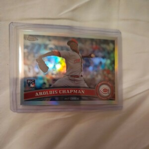 超激レア 2011 Bowman Chrome Aroldis Chapman チャップマン SSP RC Refractor ＃68 現Pirates MLB 170k最速投手 デザインかっこいい