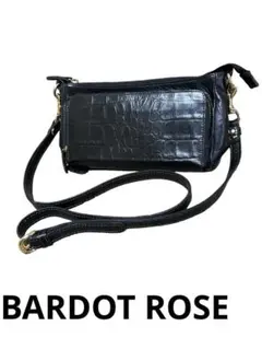 BARDOT ROSE ショルダー ウォレット クロコ型押し ゴールド金具