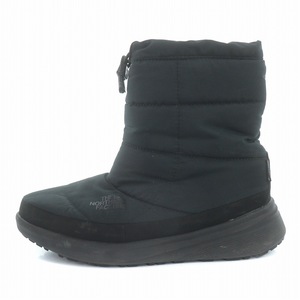 THE NORTH FACE ヌプシ ブーティー ウォータープルーフ Nuptse Bootie WP スノーブーツ 厚底 US7 24cm 黒 ブラック NFW52272 /SI12