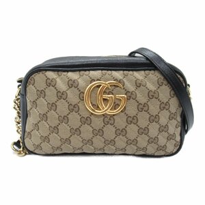 グッチ GGマーモント ショルダーバッグ ブランドオフ GUCCI レザー ショルダーバッグ 447632 中古 レディース