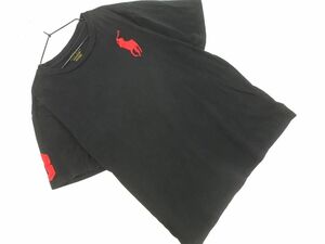 POLO RALPH LAUREN ポロ ラルフローレン ビッグポニー Tシャツ 160cm 黒 ■◆ ☆ egb2 子供服