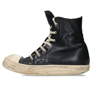 リックオウエンス Rick Owens RAMONES サイズ:42 ラモーンズレザーハイカットスニーカー 中古 OM10