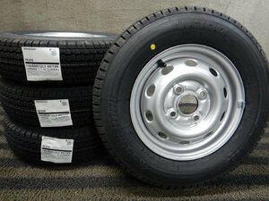 2022年製★新品スタッドレス■J1T8226■145/80R12 80/78N LT BRIDGESTONE W300 スチール 4J マルチ★条件付送料無料★軽トラ バランス済