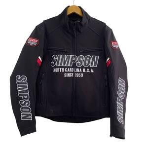 【美品】 SIMPSON シンプソン SJ-8136 ソフトシェルジャケット （黒） Sサイズ ブラック系 黒系 12592-80