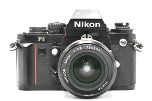 ■Nikon ニコン F3 + AI-S NIKKOR 24mm F2.8 + CANON LENS FD 300mm F4 / マウントアダプター フィルムカメラ ジャンク 20805846-V