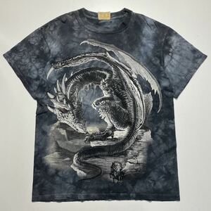 【M】THE MOUNTAIN DRAGON Print Tie dye Tee ザマウンテン ドラゴン プリント タイダイ柄 Tシャツ 半袖Tシャツ USA製 総柄 G1309