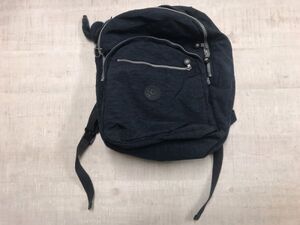 KIPLING キプリング レトロ モード スポーツ ゴリラ・チャーム付き リュックサック バックパック カバン レディース マルチポケット 紺