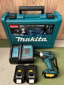 ◆1円スタート！美中古◆ 純正品 makita マキタ 充電式インパクトドライバー 充電池 バッテリー 2個 TD146DSHX BL1815N DC18SD フルセット