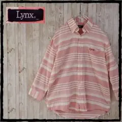 美品 LYNX リンクス リネン 麻 ブレンド シャツ 7分袖 サイズ M