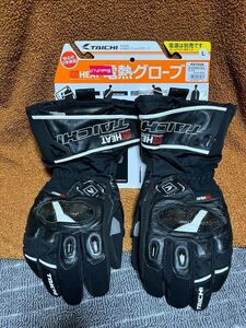 RSタイチ　e-HEATグローブ(サイズ:L) RST648 (BLACK/WHITE) 電熱グローブ(スマホ操作可能)