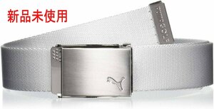 新品即決送料込 プーマゴルフ リバーシブル Web Belt 054044 ホワイト