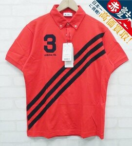 8T1591【クリックポスト対応】未使用品 adidas STバイアスストライプポロシャツ XW456 アディダス