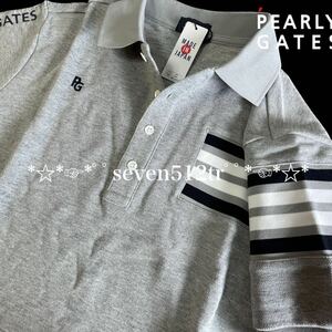 本物 新品 41151166 PEARLY GATESパーリーゲイツ/6(サイズLL)超人気 4ラインシリーズ半袖ポロシャツ 