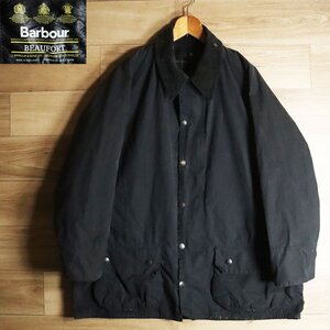 D9Y/Y6.28-7　90s　イギリス製　Barbour　バブアー　BEAUFORT　ビューフォート　オイルドジャケット　ハンティングジャケット　裏チェック