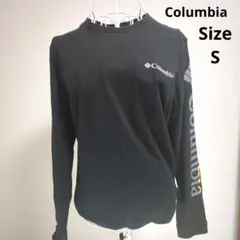 【オシャレ☆Columbia】黒　ロゴ入りTシャツ サイズS