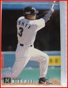 カルビープロ野球カード2000年#090【石井 浩郎(千葉ロッテ マリーンズ)】平成12年チップスおまけ食玩トレーディングカード【中古】送料込