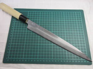 素人磨き　武蔵野　木屋　柳刃包丁　２７ｃｍ