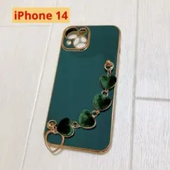 iPhone 14 保護ケース ソフトケース アイフォン14 ハートチェーン