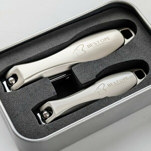 未使用保管品 BESTOP Nail Clipper Set BESTOP 爪切り ステンレス製手足用爪切り 2本セット ケース入り⑨