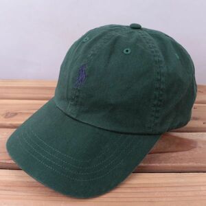 rlsc1 ポロ ラルフローレン 緑 ダークグリーン系 POLO RALPH LAUREN ポニー ワンポイント キャップ CAP 帽子 ブランド 中古 古着 正規品