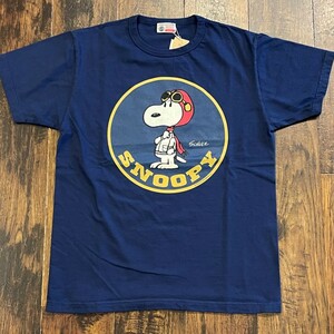 バズリクソンズ × ピーナッツ スヌーピー S/S Tシャツ U.S.Air Force TYPE A-2 BR79049 128)ネイビー Lサイズ トップス ミリタリー