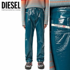 正規品/サンプル品/W32■アウトレット品■定価33,000円■DIESEL ディーゼル メンズ ビニール素材 パンツ シワ加工 コーティング P31