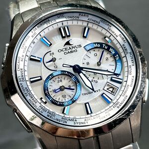 美品 CASIO カシオ OCEANUS オシアナス マンタ 腕時計 OCW-S1400PW-7A 電波ソーラー タフソーラー チタニウム マルチバンド6 動作確認済み