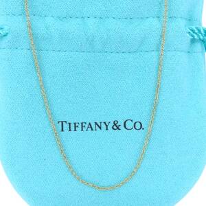 未使用 Tiffany&Co. ティファニー イエロー ゴールド ネックレス チェーン 40㎝ 750 K18 YO113